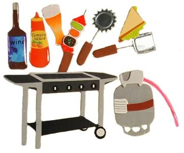BBQ Card Craft Topper embellishments