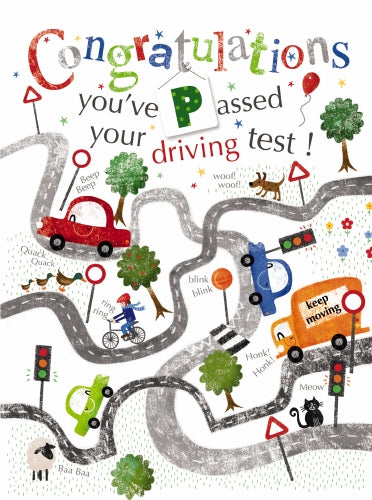 7x5" Card Congratulations You've Passed Your Driving Test!