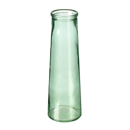 Aravis Green Glass Eco Vase 8 x 24cm