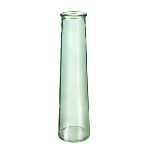 Aravis Green Glass Eco Vase 9 x 35cm