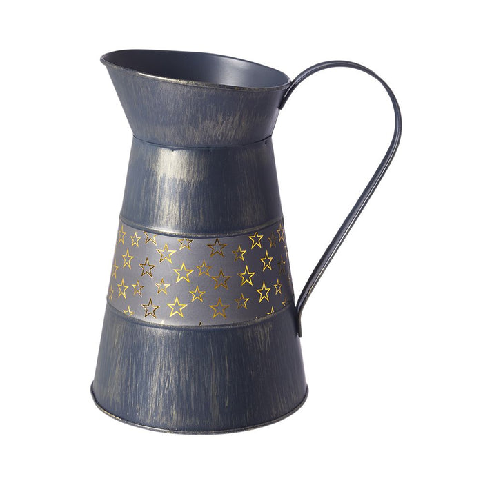 Twinkle Jug - Navy Blue with a Gold Star Pattern 