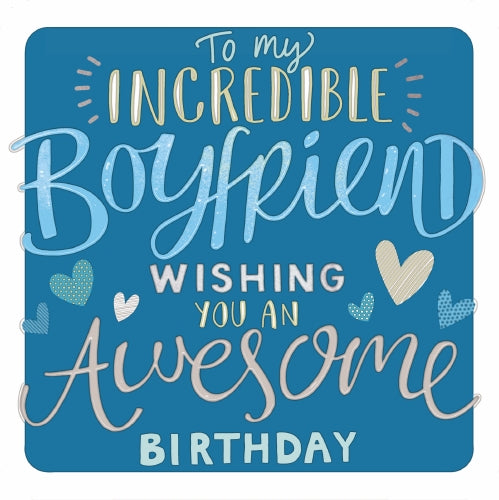 6x6" Card - Boyfriend Wishing You An Awesome Birthday