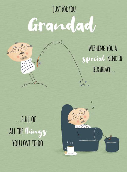 7x5" Card -  Happy Birthday Grandad