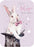 7x5" Card -  Hope You Have A Magic Birthday - Rabbit and Hat