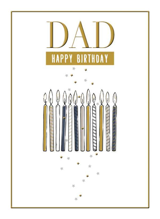7x5" Card Happy Birthday Dad - Candles Image