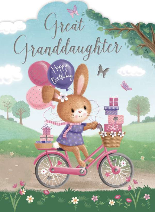 7x5" Card -  Happy Birthday Great Granddaughter