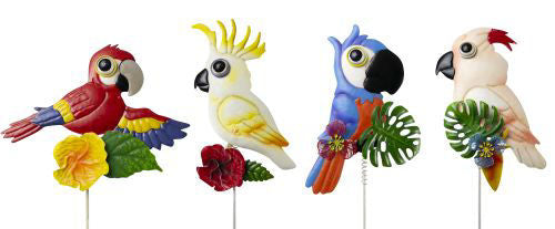 Garden Stick Parrots 71cm - One selected at random