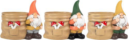 Single Cement Gnome Planter Pot 16cm  - One selected at random