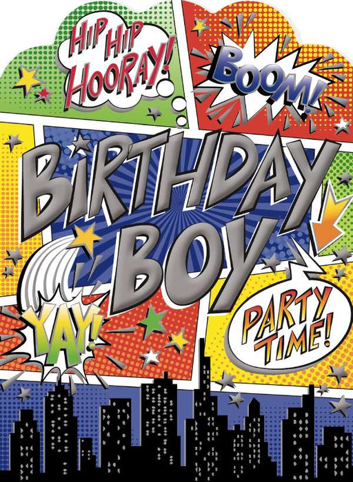 7x5" Card -  Birthday Boy - Comic Design