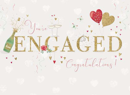 7x5" Card -  Engaged - Congratulations!