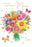 9x6" Card -  Happy Birthday Mum - Colourful Bright Bouquet Image