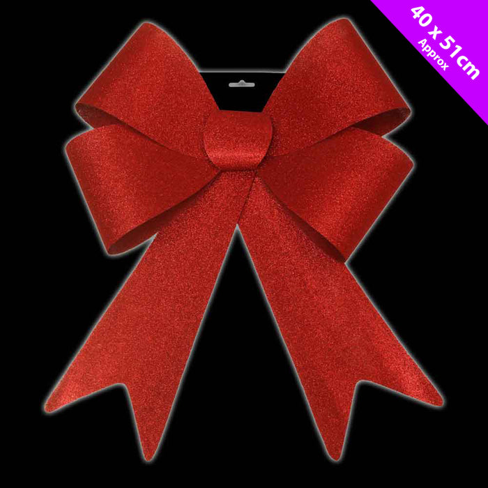Giant Red Glitter Bow 