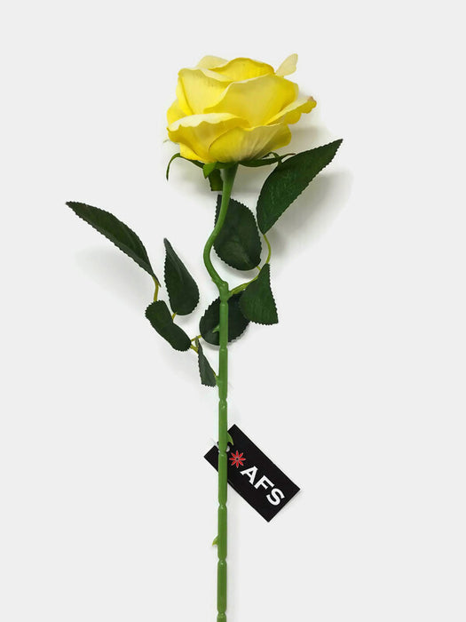 Single Stem Velvet Touch Rose x 50cm - Yellow