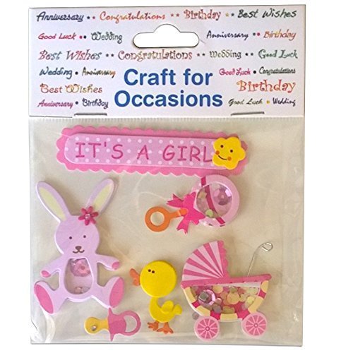 It's A Girl - Sticky Motifs Perfect for Card crafts