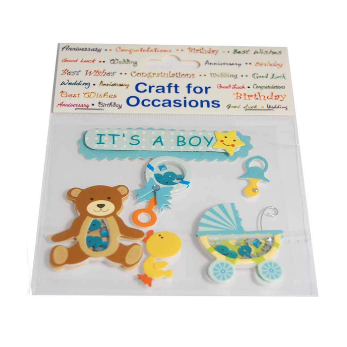 It's A Boy - Sticky Motifs Perfect for Card crafts