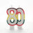 Number 80 Colourful Universal Birthday Cake Candle