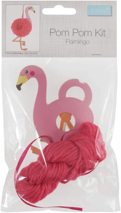 Pom Pom Craft Kit for Kids - Pretty Pink Flamingo