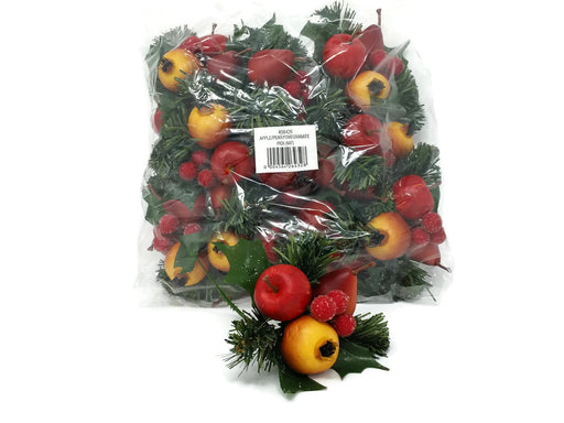 Apple, Pear & Pomegranate Artificial Fruit Pick  x 18cm - Pack of 12