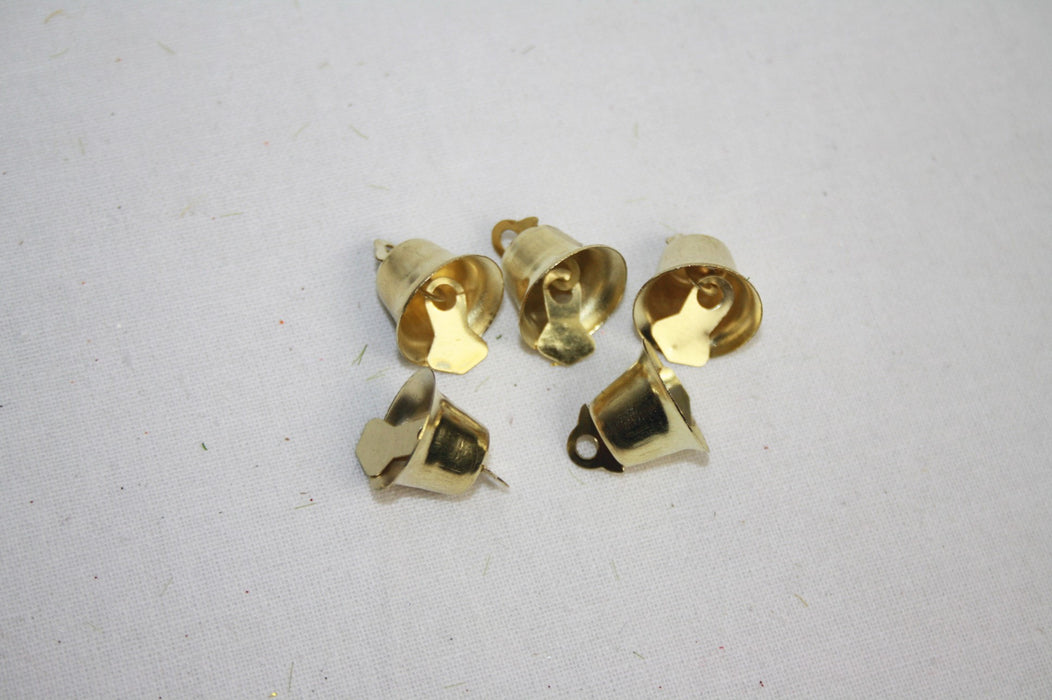 5 x Trimits Mini Liberty Bells - Gold or Silver x 14mm
