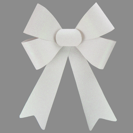 Large White Glitter Bow x 32cm
