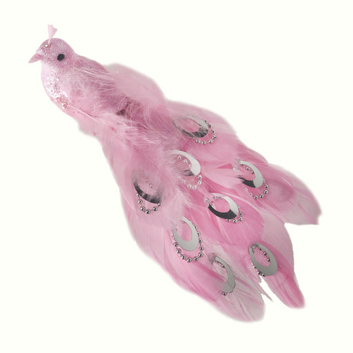 Clip On Peacock - Pink