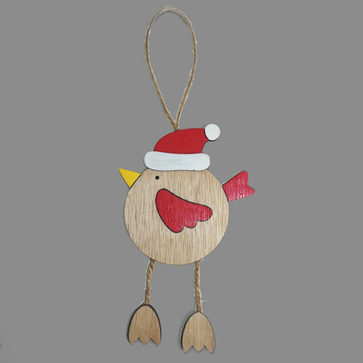 Wooden Robin With Dangly Legs 14 x 8.5cm