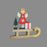 Wooden Sleigh With Angel 14 x 8.5cm 