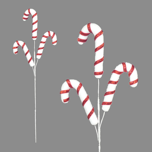 One Candy Cane Pick - 48cm