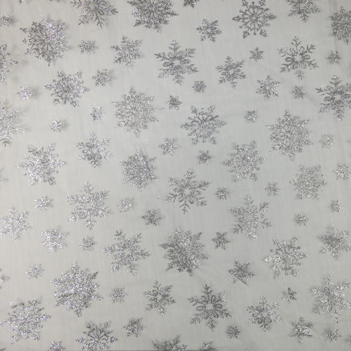 1.5m x 2m Sheer Snowflake Table Cover