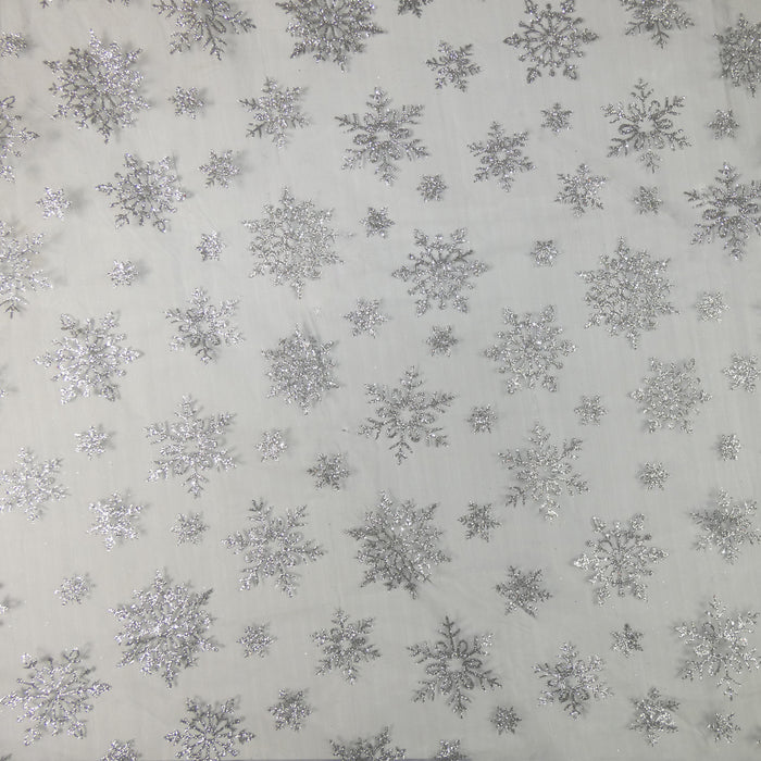 1.5m x 2m Sheer Snowflake Table Cover