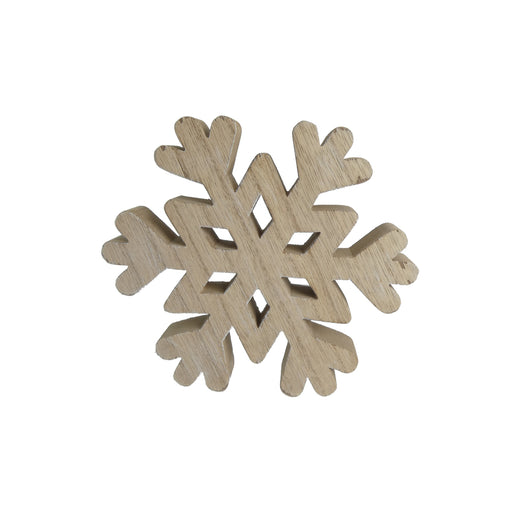15cm Chunky Wooden Snowflake
