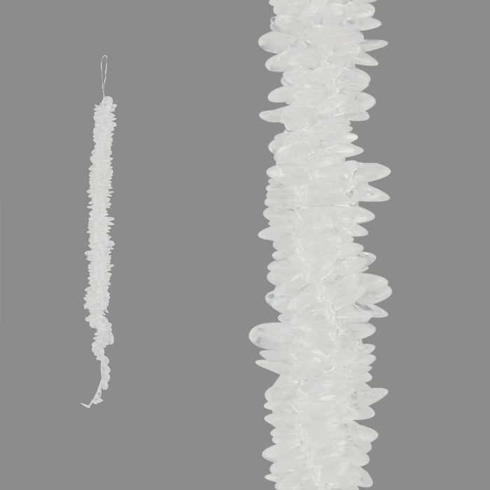 30cm White Acrylic Wired Icicle