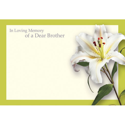 Pack of 50 Florist Cards - In Loving Memory Of A Dear  Brother