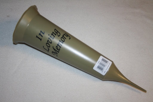 Gold In Loving Memory Spiked Grave vase