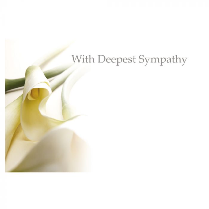 50 Florist Cards With Deepest Sympathy - Calla Lily 60-00068