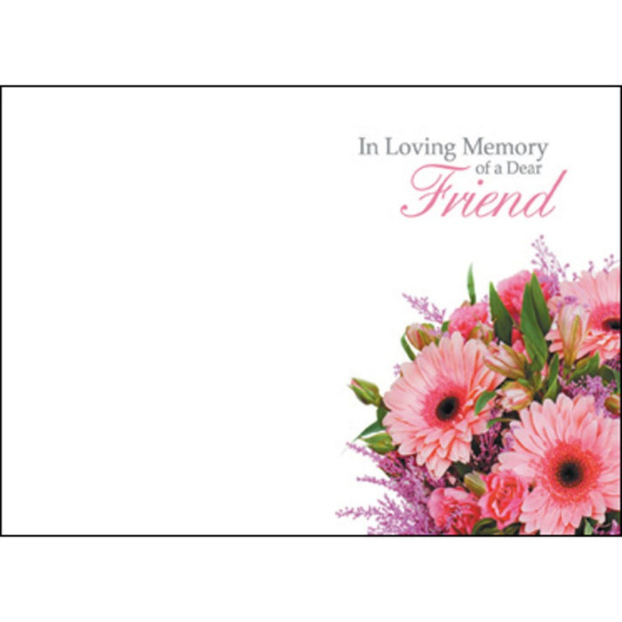 9 Large Friend Sympathy Florist Cards, with Gerbera Bouquet
