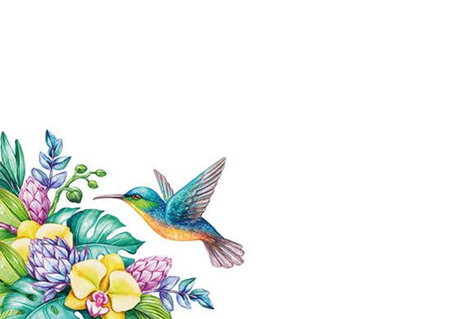 50  Blank Florist Cards - Hummingbird Floral