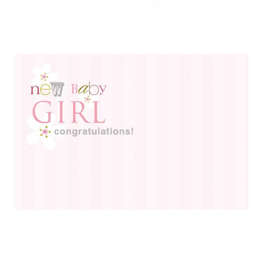 50 Florist Cards New Baby Girl - Congratulations!