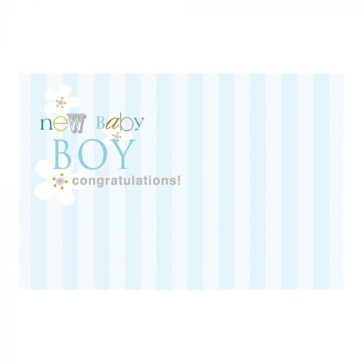 Pack of 50 Cards New Baby Boy Congratulations!