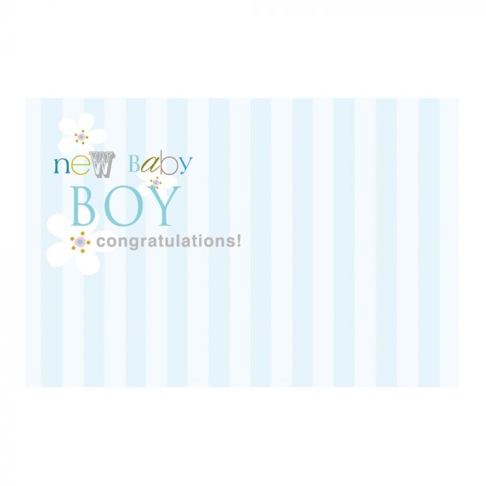 Pack of 50 Cards New Baby Boy Congratulations! 60-00454