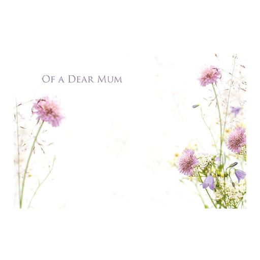 50 Of A Dear Mum Florist Cards - Wild Flowers