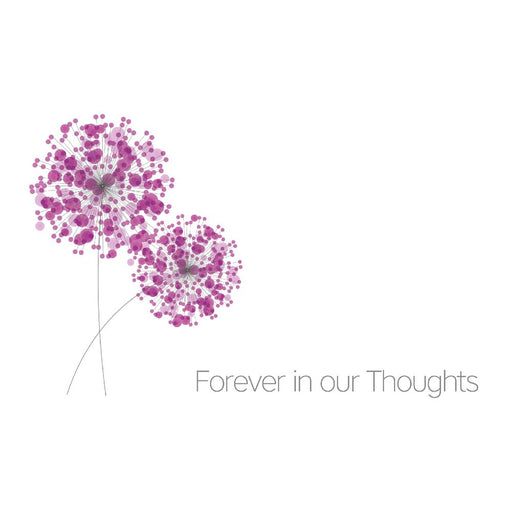 50 Forever in our Thoughts Florist Cards - Purple Alliums