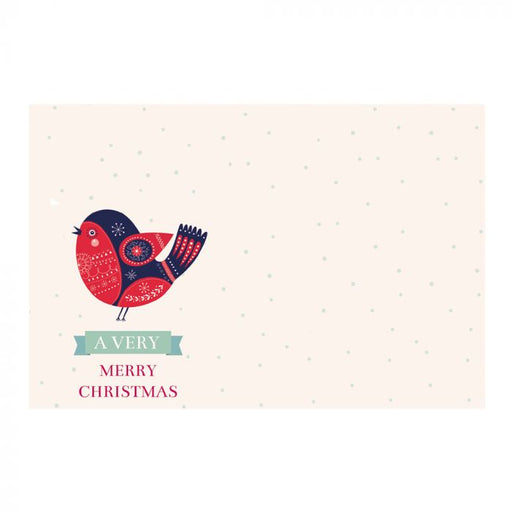 50 A Very Merry Christmas Florist Cards with Bird