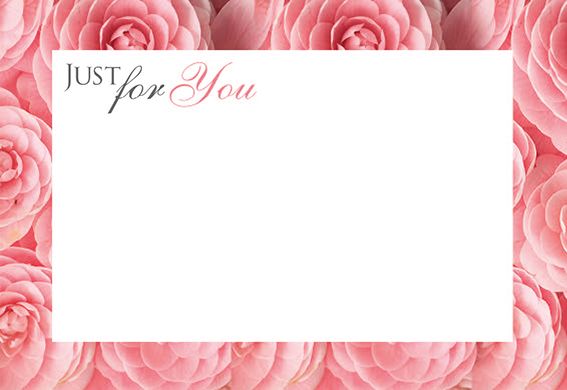 50 Florist Cards - Just for You - Dahlia Border