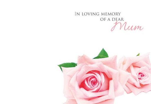 50 Cards In Loving Memory of a Dear Mum - Pink Roses