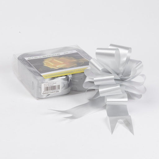50mm x 20 Pull Bows - Silver