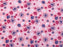 Polycotton Baby Pink Floral Fabric - 45" Width - 1 Metre - Purple, White, Cerise Flowers
