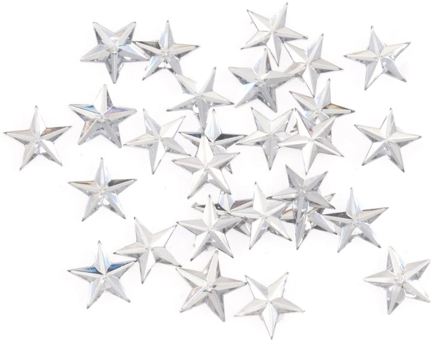 Pack of 70 Self Adhesive Silver Stars