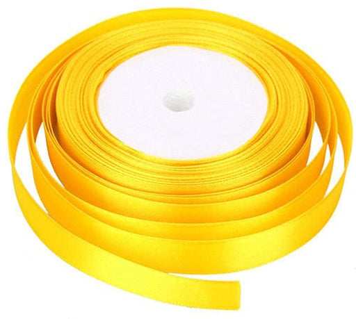 6mm x 20m Double Faced Yellow Satin Ribbon