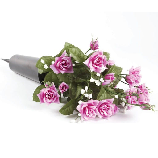 Everlasting Blooms - Grave Spike with Flowers - Rose & Gypsophila
